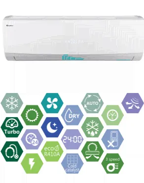 КОНДИЦИОНЕР GREE серия Lomo inverter R32 ARCTIC GWH09QCXB-K6DNC2F-0
